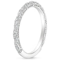 Delicate Stackable Bands Girlfriend Gift Engagement Band Moissanite Petite Diamond 10K White Gold Ring