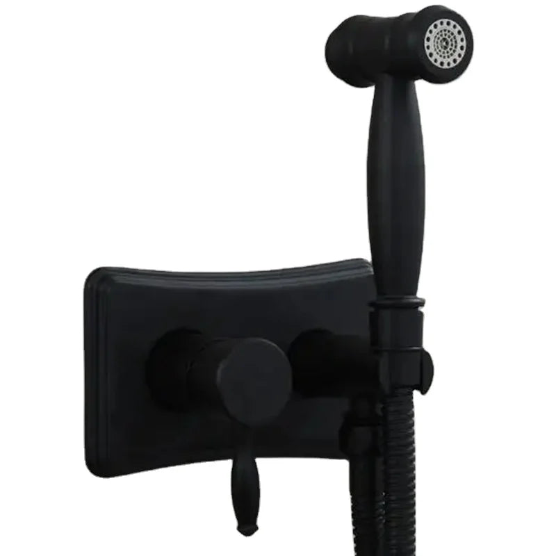 Modern Handheld Brass Water Bidet Toilet Sprayer Wall-Mounted Easy Installation Shattaf Complete Accessories for Bathroom Use