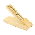 Classical Foldable Bamboo Ink Pen Luxury Maple Wooden Ballpoint Pen with Wood Package Box