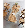 Custom Modern Live Edge Dining Table Solid Epoxy Resin Wood River Table for Home or Hotel Kitchen Cabinets Furniture