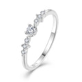 QX Custom OEM Rhodium Plated Cubic Zircon Sterling Silver Jewellery Dainty Bling Cheap 925 Woman Ring