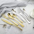 Customized Luxury Design Kaya Gold Color Stainless Steel Cutlery Set