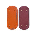 22*10cm Handmade Oval Bottom for Knitted Bag PU Leather Wear-Resistant Accessories Bottom with Holes Diy Crochet Bag Bottom