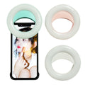 NeonGlo Selfie Ring Light Mini Circle Clip on RGB Multi Color Light for Phone Laptop Zoom Conferencing Rechargeable