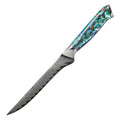 6 Inch Boning Knife JDH Damascus Kitchen Knife 67 Layers Damascus Steel with Abalone Shell Handle