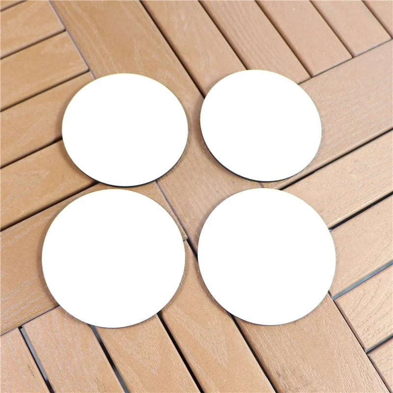 MDFSUB Hot Sales Sublimation MDF Coaster Eco-friendly Round Shape 90x90mm Custom Blank Sublimation MDF Coaster