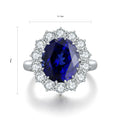 Europe and the United States Popular Beautiful Jewelry S925 Silver Laboratory Grown Sapphire Ring Fashion Trend Engagement Ring