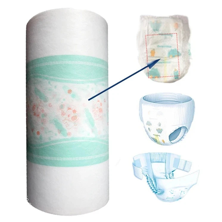 Factory Direct Supply Breathable Eco-Friendly Plain Cross Fusible Nonwoven Diaper Backsheet and Leg Cuffs Raw Material