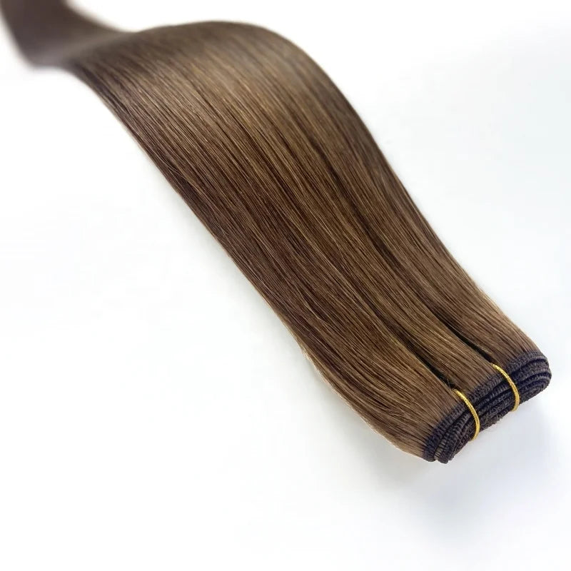 Ready to Ship Human Hair Extensions Brazilian Remy Hair Bundles Colored Double Machine Weft Hair Extensions