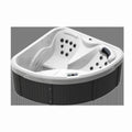 1.70m Modern Acrylic Spa Tub Fan-Shape Whirlpool Massage Soaking Bathtub for 2 Adults for Hotels and Villas SAA Certified