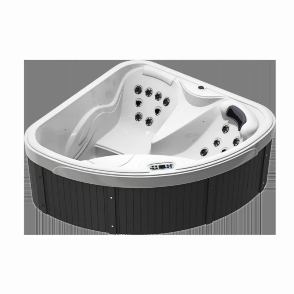 1.70m Modern Acrylic Spa Tub Fan-Shape Whirlpool Massage Soaking Bathtub for 2 Adults for Hotels and Villas SAA Certified