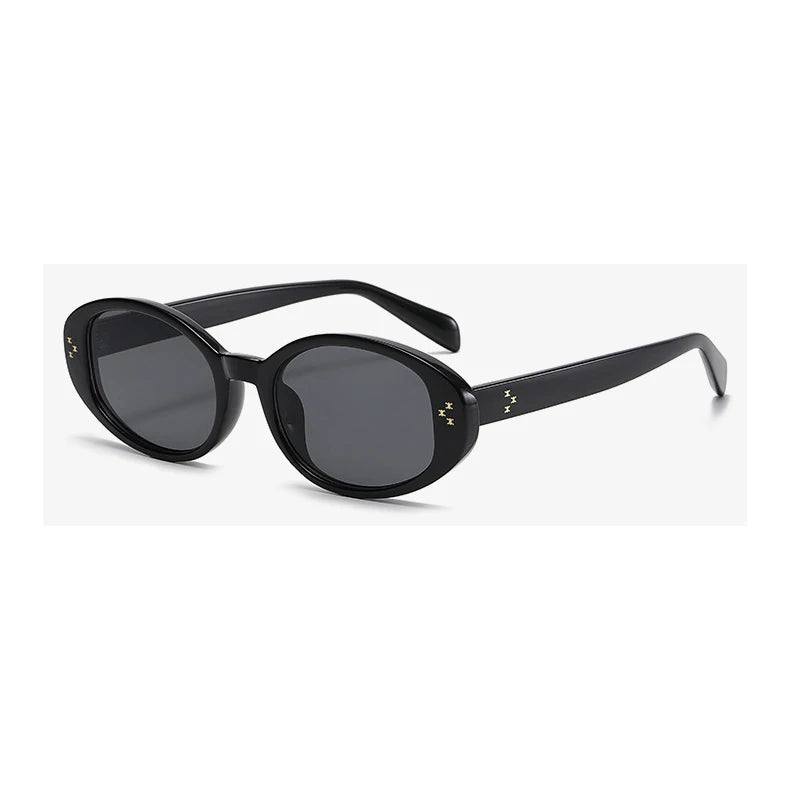 Sunway Eyewear Women Ladies Sun Glasses Customization Custom New Oval Small Frame Fashion Rice Nail Lady Sunglasses Woman