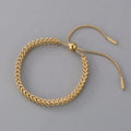 High Grade Gold Plated Fashion Style Hip Hop Stainless Steel Adjustable Link Chain Men's Bracelet for Women Female