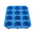 New Design 9 Inch Silicone Muffin Pan Non-Stick Cupcake Pan with 12 Cups for Baking Home Kitchen Cakes Silicon Molds