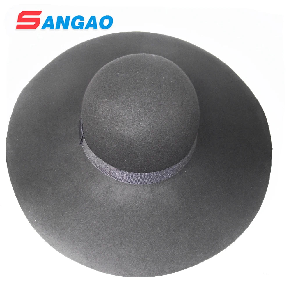 New Floppy Fedora Hat Large Brim Wool Felt Wholesale with Cheap Could Customization Large Brim Capelines Fedora Women Hats