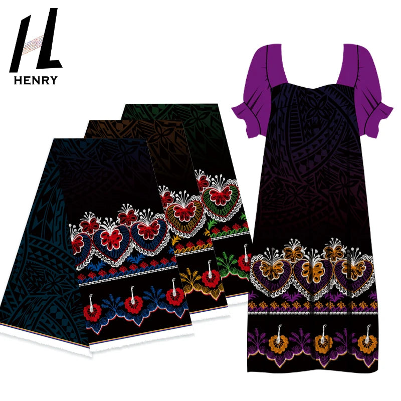 New Arrival Hawaii Pattern Polynesian Fabrics Fiji Marshall Island Design Support Customized Pattern Clothing Material