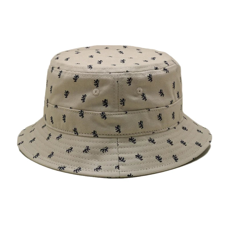 Custom Screen Printing Logo Apricot Unisex Adults Korean Folding Canvas Bucket Hat