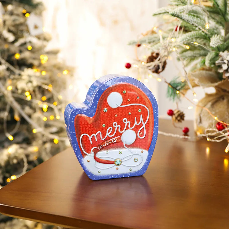 Instock Snowmen Christmas Decorative Tin Can Tube Box Cartoon Candy Cookies Metal Cans