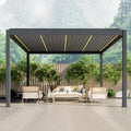 Oweado Factory Aluminum Pergola 3 X 4 Outdoor Contemporary Shutters Roof System Terrace Glass Sliding Doors ECO FRIENDLY Nature