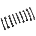 Factory Supplying Cabinet Door Handle Zinc Alloy Solid Thickened Black Handle Drawer Cabinets Wardrobe Door Handle Hardware