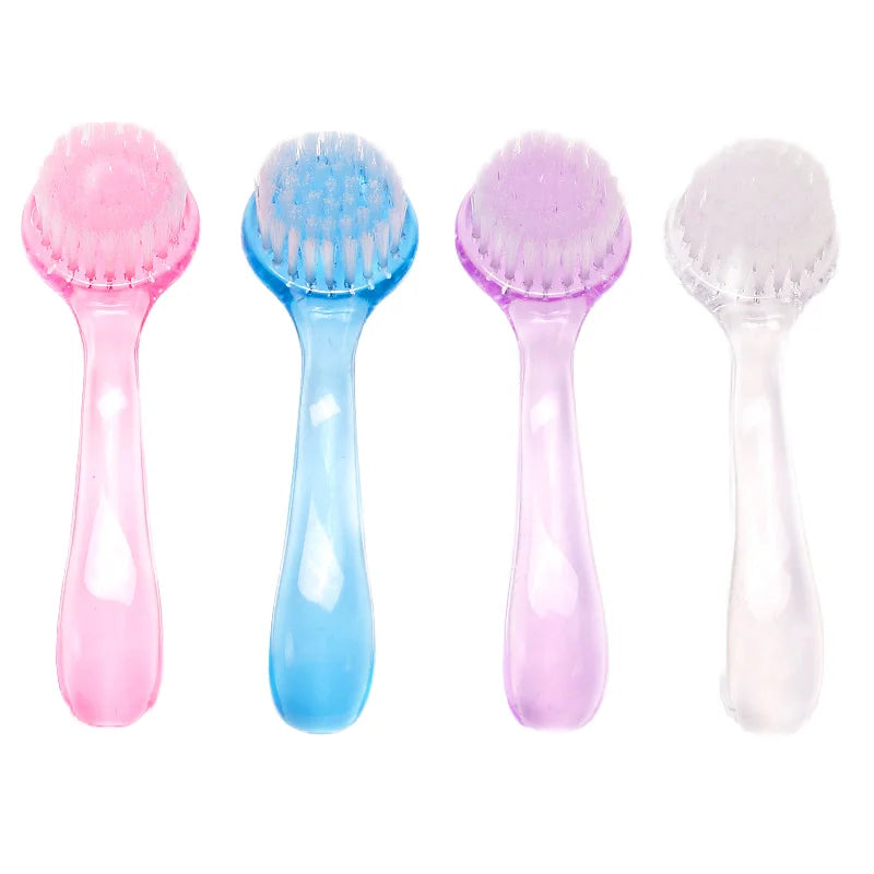 Long Handled Nail Brushes Dust Cleaning Soft Bristled Pipe Brushes with Round Tips and Lids Made of Durable Nylon