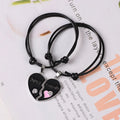 Hot Sale love Good Friends Bracelet Adjustable Opening Female Alloy Pendant Wax Thread Woven Bracelet