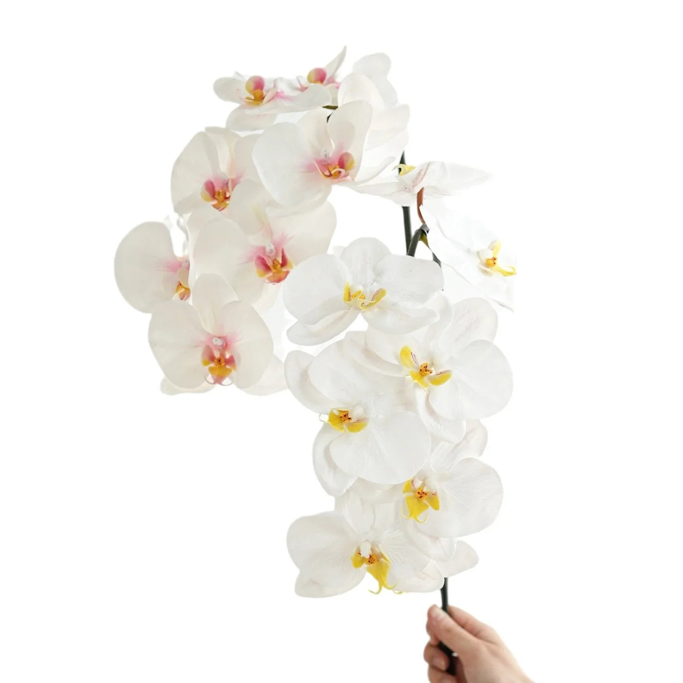 Factory Direct Sea Flowers High Quality Handmade 8-Head Phalaenopsis Orchid Artificial Flowers Modern Long Lasting Home Living