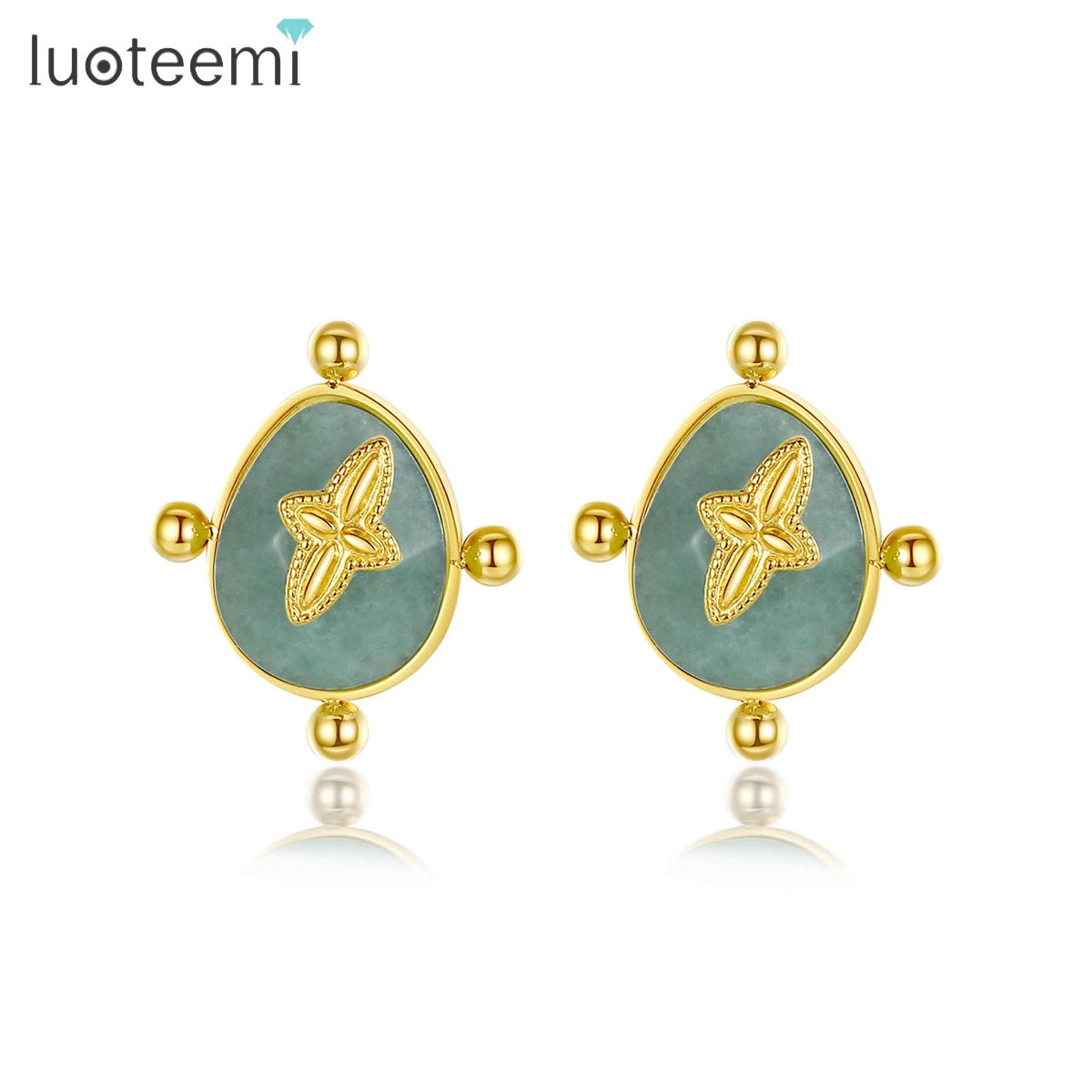 SP-LAM Cute Girl Fancy Earring Party Green Trendy Large Statement Luxury Wedding 2022 Gemstone Earings for Woman