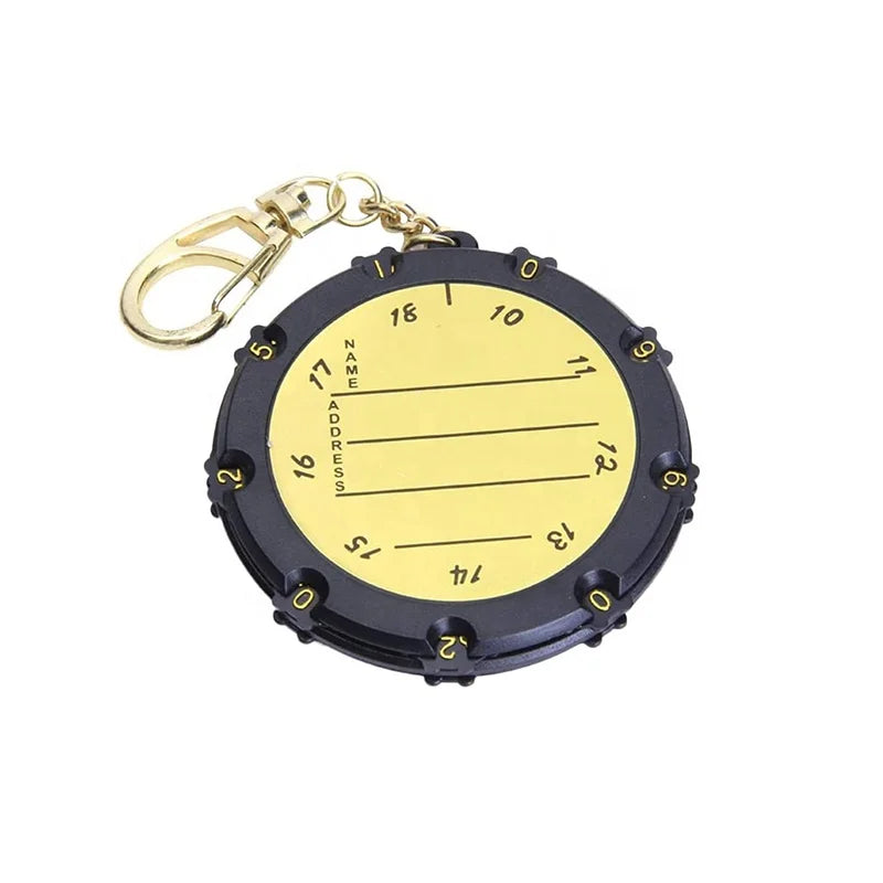 Wholesale Durable Portable Mini Golf Score Stroke Counter 18 Holes 9 Shots Round Shaped with Clip Keychain