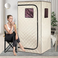 OHO Portable Full-Size Oxford + Composite Aluminium Far Infrared Sauna Tent Stainless Steel Frame Modern Design Transom Sauna