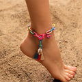 2023 New Design Shell Pendant Anklet Fashion Simple Acrylic Chain Anklet for Women Beach Jewelry