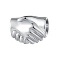 NEW 925 Sterling Silver Friendship Handshake Charms Beads Fit Fashion Bracelet DIY Necklace for Women Jewelry Making SCC2521