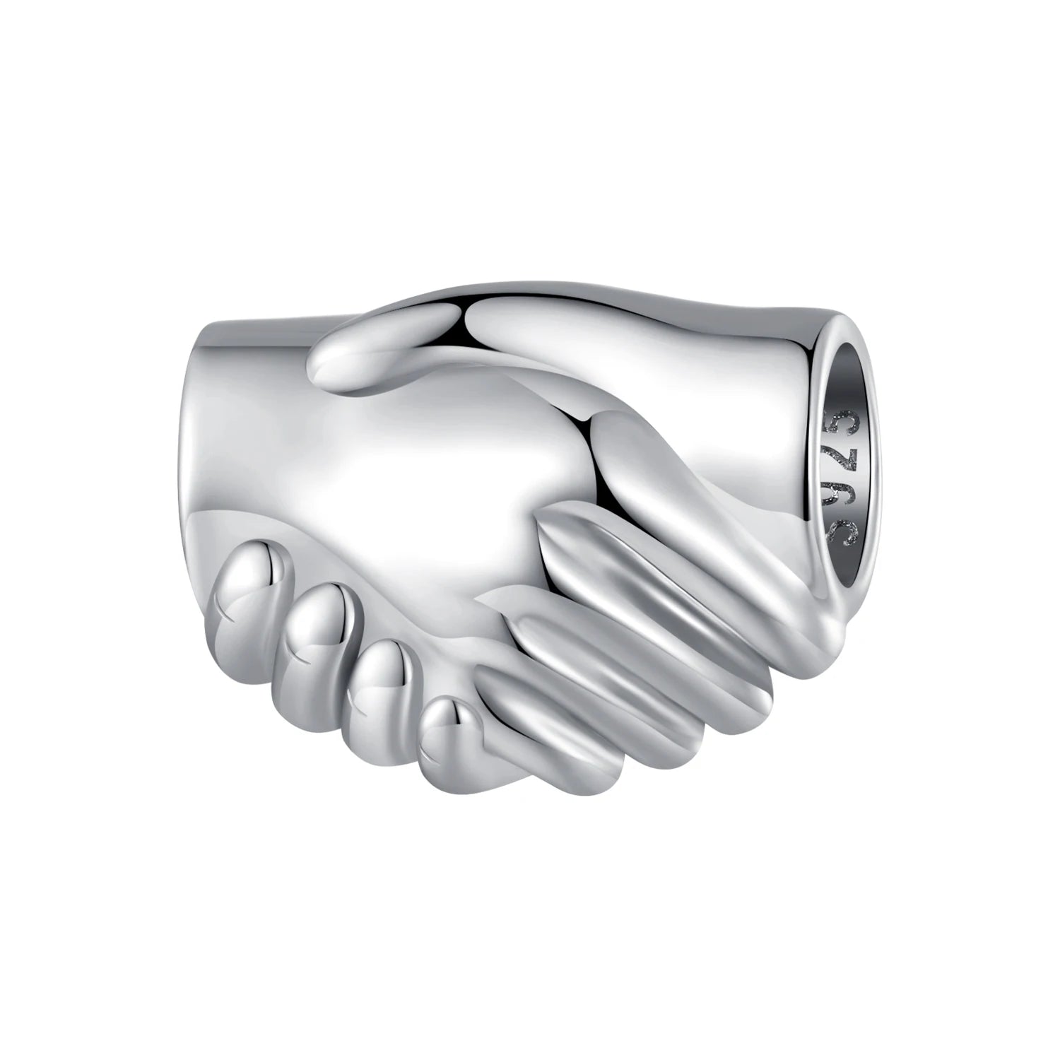 NEW 925 Sterling Silver Friendship Handshake Charms Beads Fit Fashion Bracelet DIY Necklace for Women Jewelry Making SCC2521