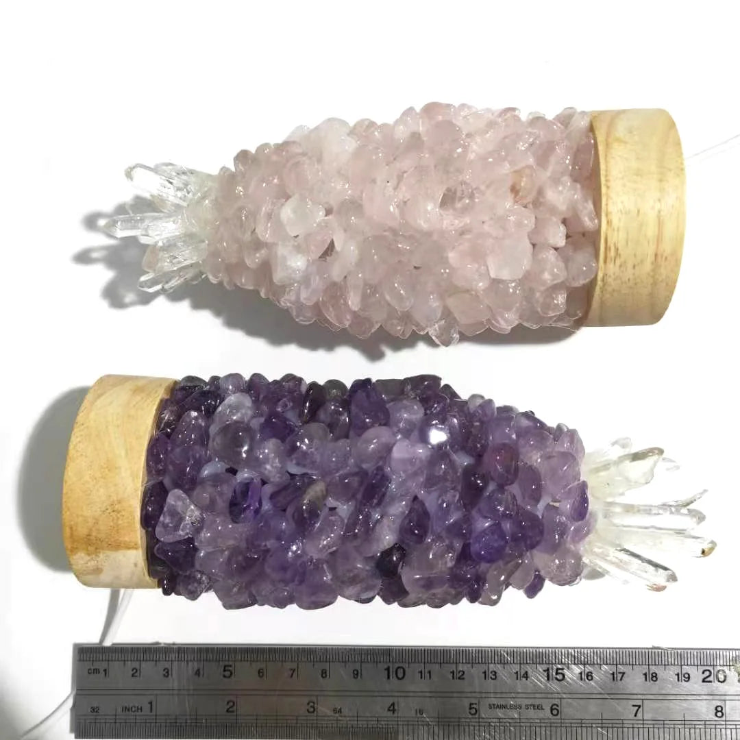Pineapple Shape Crystal LED Lamp  Healing Stone  Crystal Pineapple Lamps for Decoration