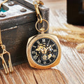 Retro Roman Square Pocket Watch Manual Mechanical Pocket Watches
