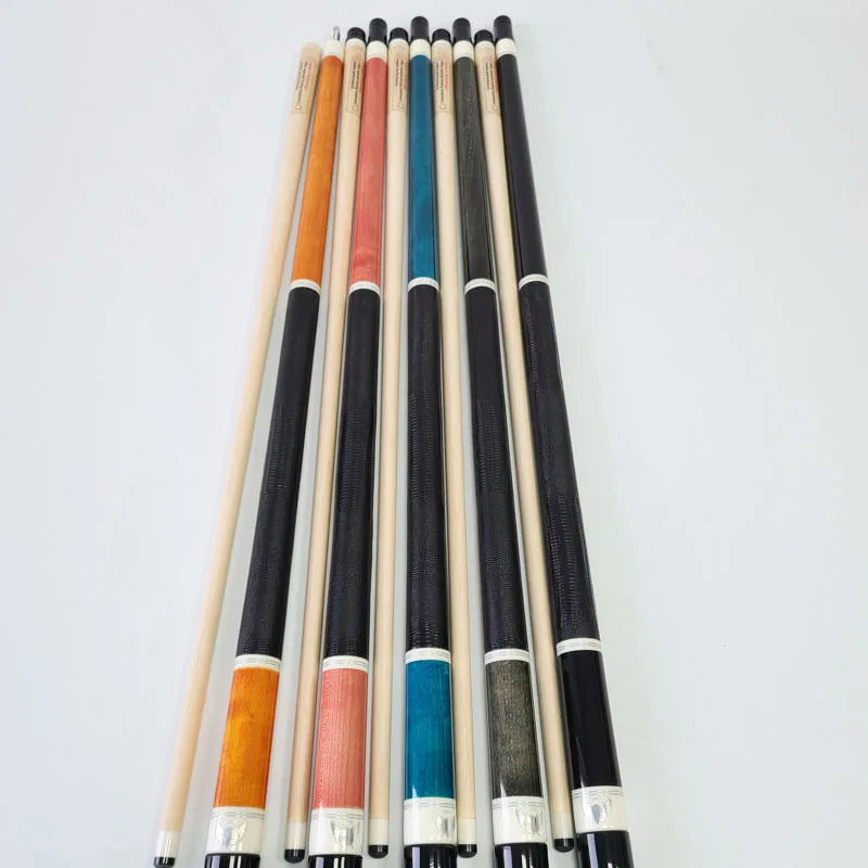 Xmlivet 142cm Length 5colors Maple Wood Pool Cue Tip Size 12mm for Bullet Pin Pool Cues
