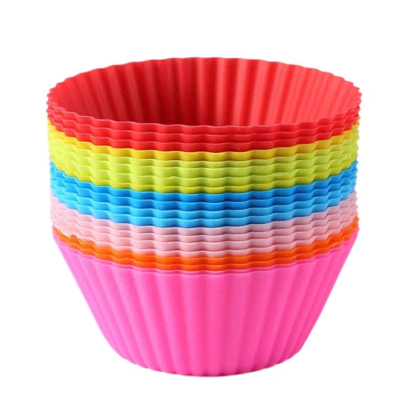 7CM Reusable Silicone CupCake Muffin Liners Egg Tart Pudding Soap Cake DIY Baking Mold Silicone Baking Cups
