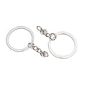Factory Wholesale Classical Flat Keyring With Twist Chain Kc Gold Nickel Plated Iron Metal Keychain Accessories