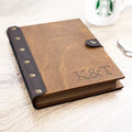 Personalized Custom Logo Diary Gift Wood Cover Notebook Hollowed Out Carved Wooden Cover Notepad Blank Message Book