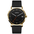 5016 Classic Fashion Luxury Charm Womens Leather Strap Quartz Watch Pointer Stainless Steel Case Water Resistant Auto Date