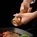 Hot Sell New Design Kitchen Accessories High Quality Wood 6 Inch Manual Pepper Grinder Salt Mill
