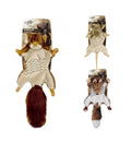 AFP Durable Tough Plush Cuddly Soft Squeaky Fluffy Pets Dogs Chew Toy Hot Sales Road Kill Mouse Fox Squirrel  Pet Dog Toys