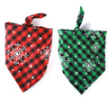 Snowflake Triangle Scarf Christmas Drool Towel - Single Layer Pet Drool Towel Pet Accessory Triangle Scarf