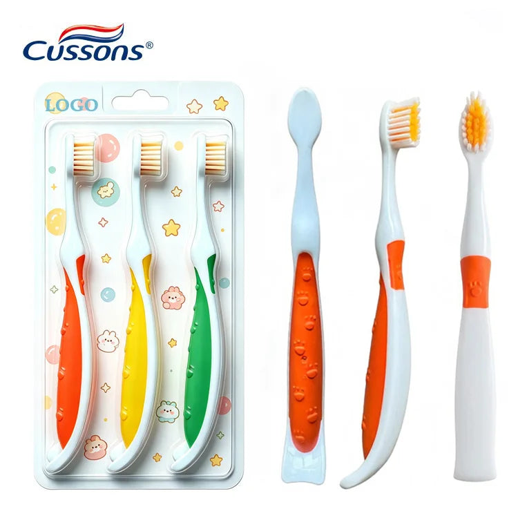 Children Cartoon Toothbrush Manufacturer Custom Printed Logo Kids Toothbrushes Soft Toothbrush Oem Tooth Brush Set