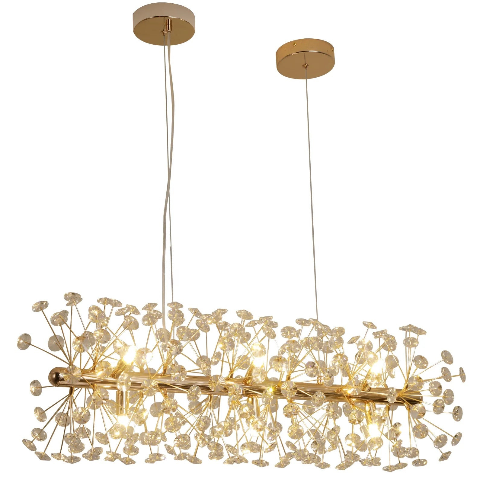 Modern Dandelion Crystal Pendant Lamp  Living Room Dining Room Light Duplex Staircase Art Deco Chandelier