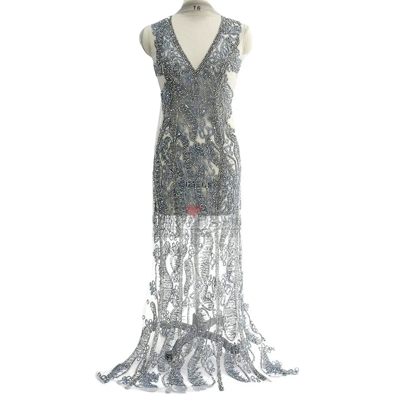 Designer Full Body Applique Rhinestone for Sewing  on Wedding Dress WDP-201