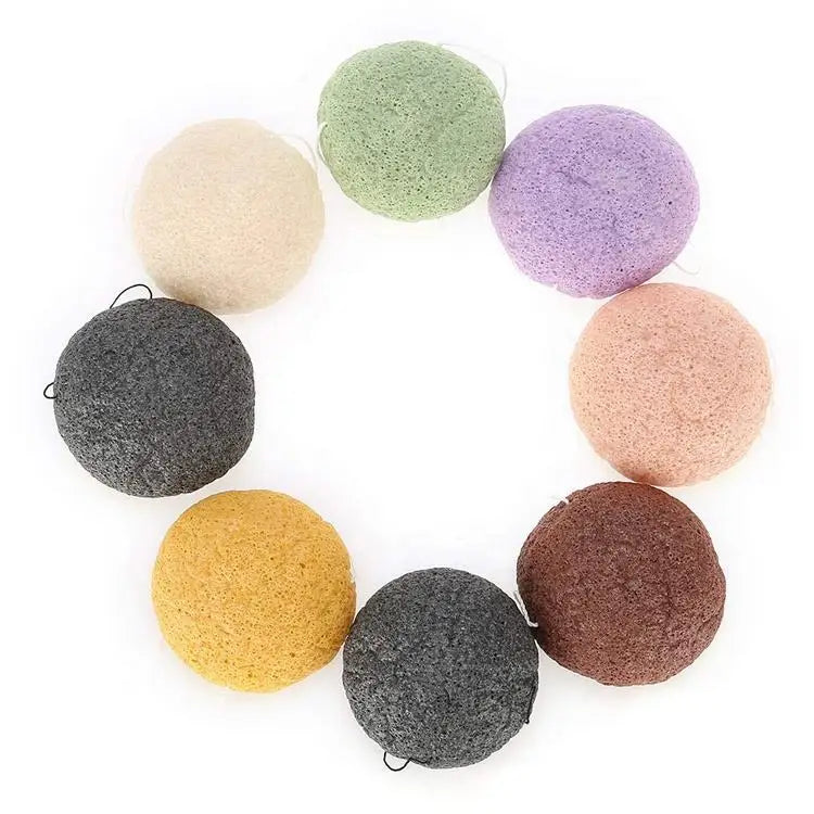 Wholesale Custom Sponge 100% Natural Kids Ball Face Comfortable Bath Ultra Soft Body Konjac Sponge