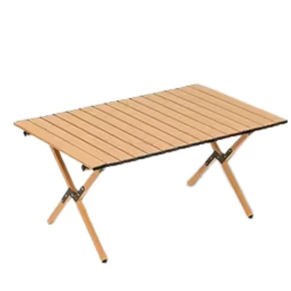 M Size Modern Foldable Camping Picnic Table Outdoor Garden Portable Iron Rollable Dining Table Workshop Park