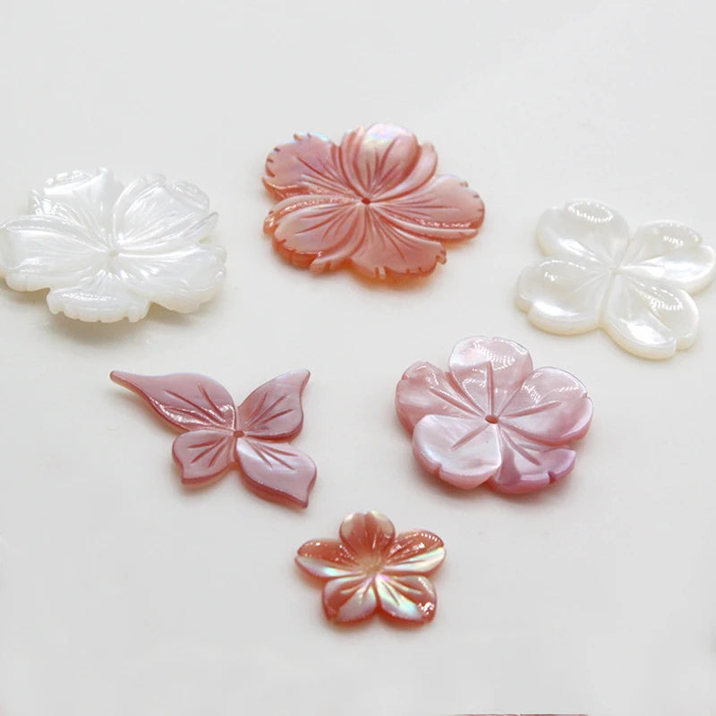 New Design Hand Craved Flower Shape Mother of Pearl Discs Beads Natural Pearl Shell Beads for Jewelry Making