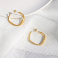 Square Geometric Minimalist  Women's Earrings 18K  Stainless Steel Gold-Plated  Jewelry Waterproof